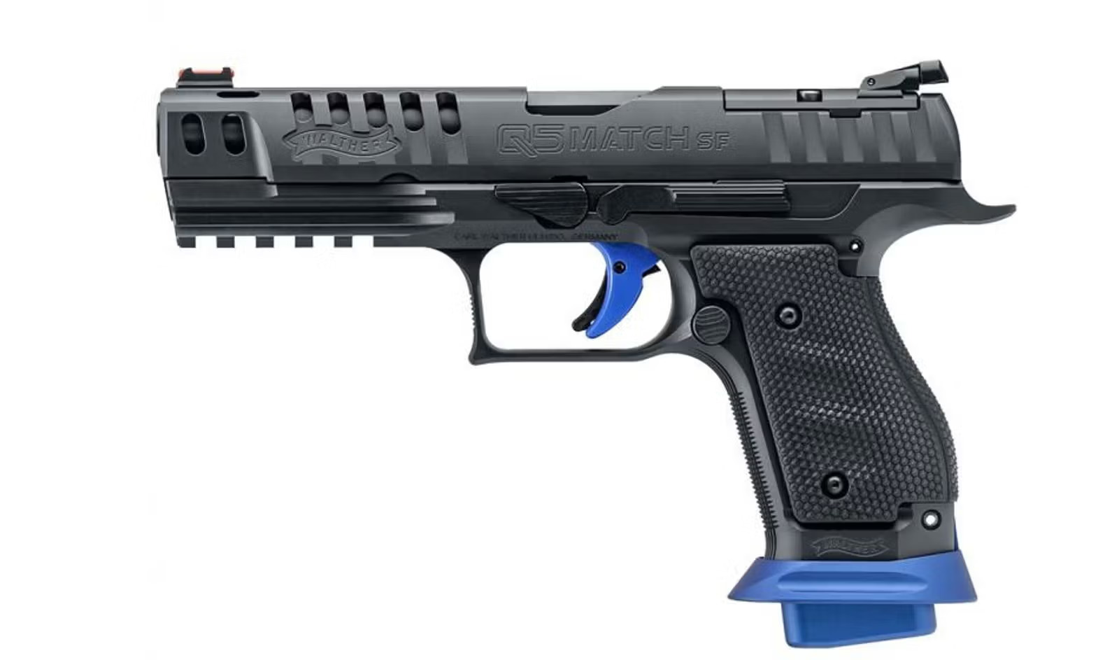 Walther Pistole Q5 Steel Frame Champion Griff aus Stahl - 9 mm Para