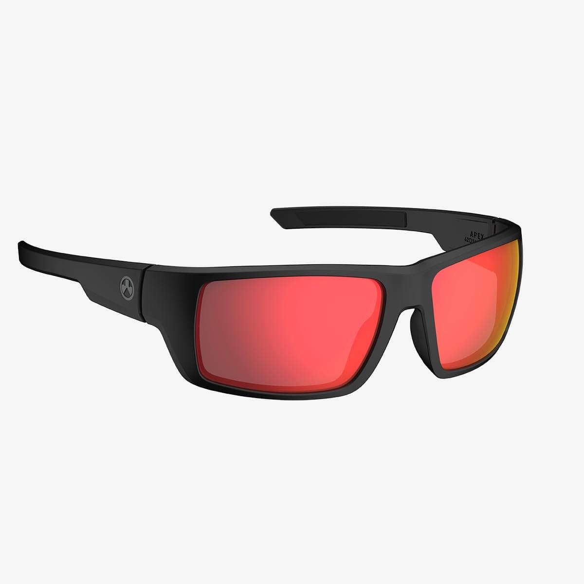 Magpul Apex Eyewear Polarized Black Frame Gray Lens Red Mirror