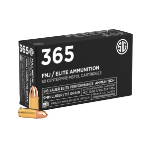 Sig Sauer Elite Ball 365 FMJ 9 mm Para 7.5g
