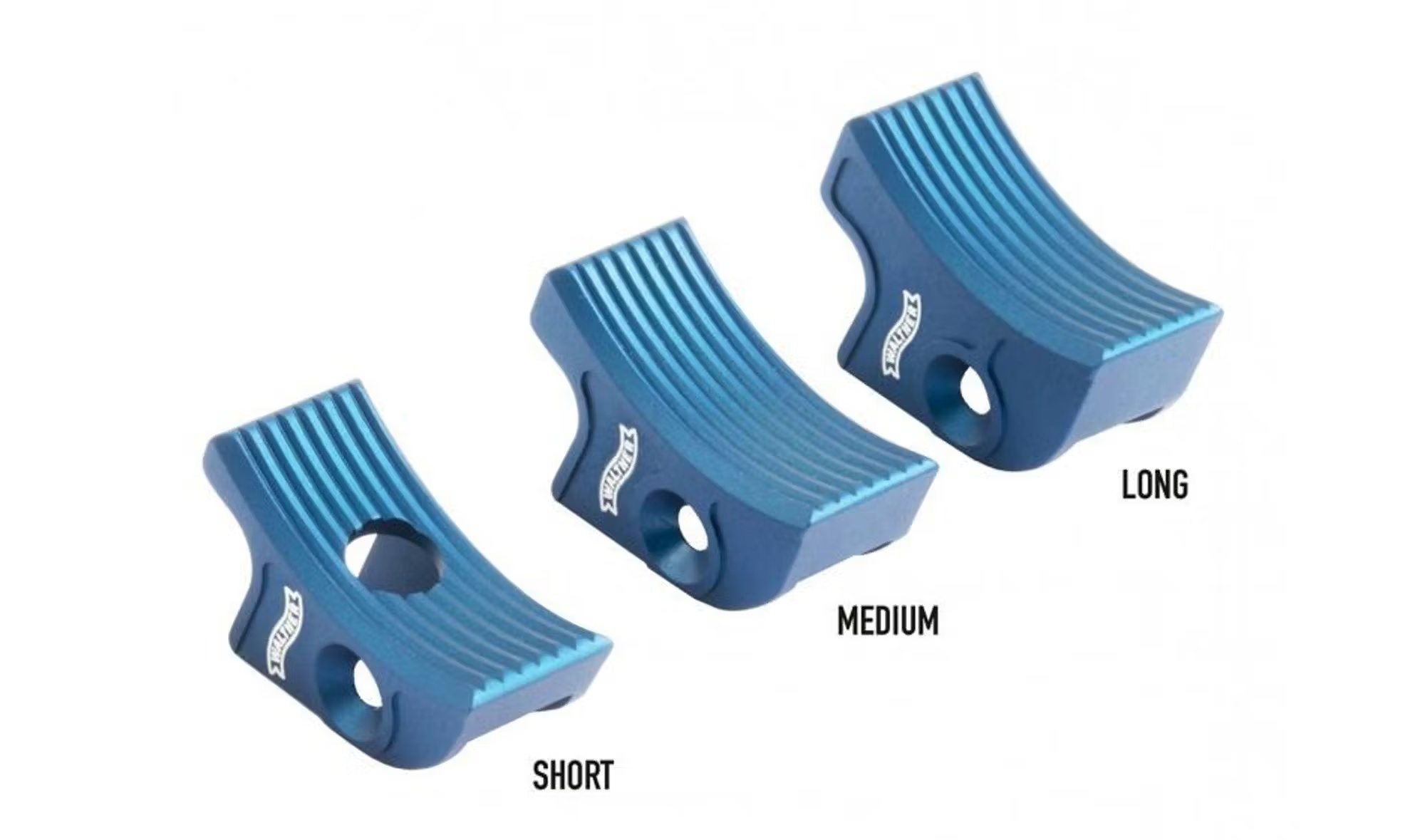 Walther Steel Frame Abzug gebogen kurz blau für Expert Trigger