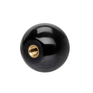 G+E Kammerstängel-Kugel glatt schwarz Ø30mm