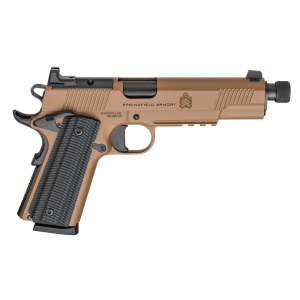 Springfield Armory 1911 Operator AOS Pistol Threaded Barrel .45ACP Coyote Brown