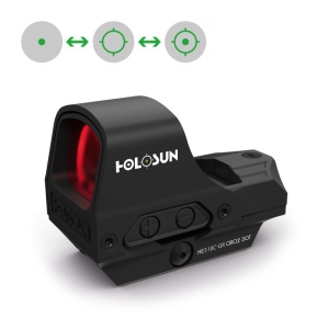 Holosun Reflexvisier HE510C-GR mit grünem Wechselabsehen: 2MOA Dot, 65MOA Circledot & 65MOA Circle