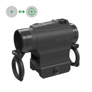 Holosun Reflexvisier HE515G-M-GR mit grünem Wechselabsehen: 2MOA Dot & 65MOA Circledot