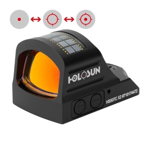 Holosun Reflexvisier HS507C-RD-X2 mit rotem Wechselabsehen: 2MOA Dot, 32MOA Circledot & 32MOA Circle