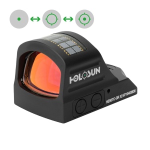 Holosun Reflexvisier HE507C-GR-X2 mit grünem Wechselabsehen: 2MOA Dot 32MOA Circledot & 32MOA Circle
