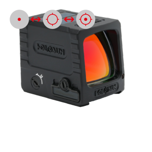 Holosun Reflexvisier AEMS-MACRO-GD-MRS mit rotem Wechselabsehen: 2MOA Dot & 65MOA Circledot