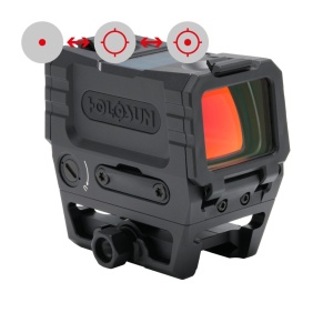 Holosun Reflexvisier AEMS-EVO-RD mit rotem Wechselabsehen: 2MOA Dot & 65MOA Circledot