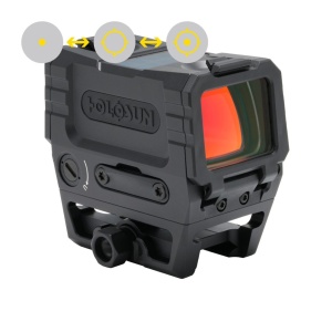 Holosun Reflexvisier AEMS-EVO-GD mit goldenem Wechselabsehen: 2MOA Dot & 65MOA Circledot