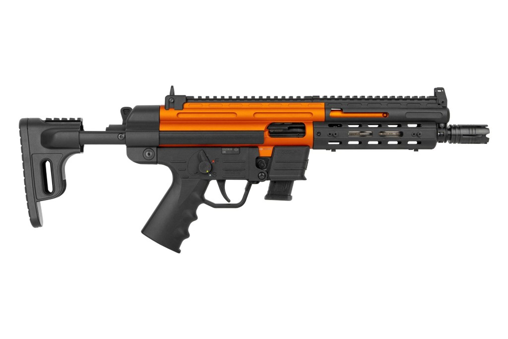 GSG-9 WES Variante Electric Orange Kal. 9mm Para, 10 Schuss, 7,5" Lauf, Total Länge 617-715 mm