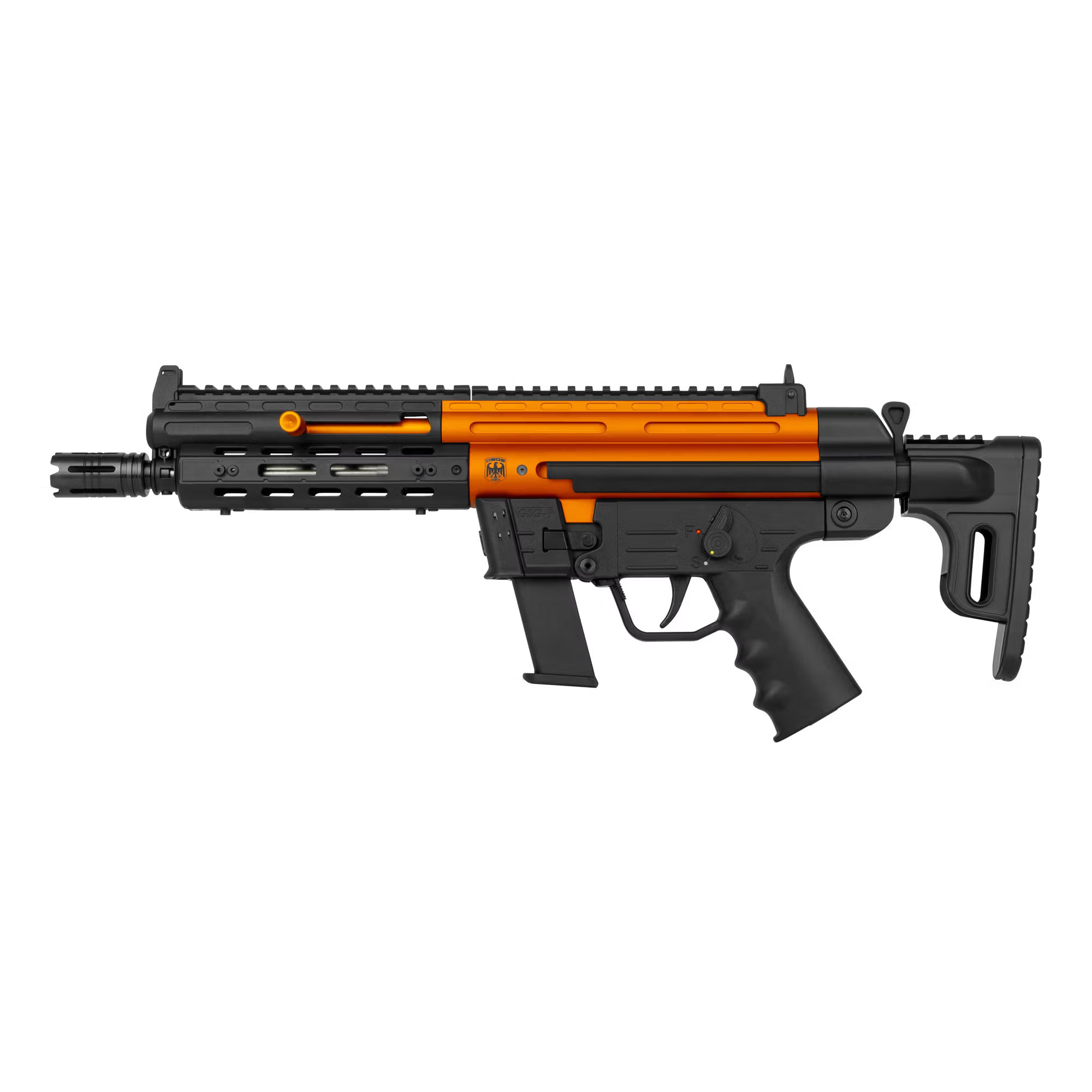 GSG-9 Telescopic Electic Orange Kal. 9mm Para, 10 Schuss, 7,5" Lauf (Gesamtlänge: 565 - 715 mm) – Bild 2