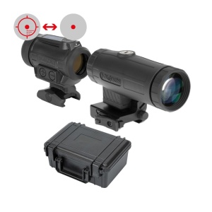 Holosun Set, Reflexvisier, Modell ARO-EVO-SPR-RD mit rotem Wechselabsehen: 2MOA Dot & 65MOA Circledot oder SPR-2MOA Dot & SPR-65MOA Circledot und Magnifier HM3X