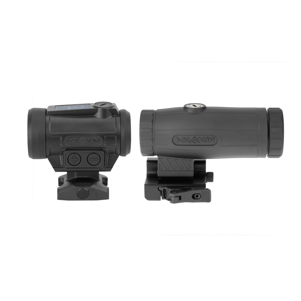 Holosun Set, Reflexvisier, Modell ARO-EVO-SPR-RD mit rotem Wechselabsehen: 2MOA Dot & 65MOA Circledot oder SPR-2MOA Dot & SPR-65MOA Circledot und Magnifier HM3X – Bild 5