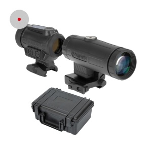 Holosun Set, Reflexvisier, Modell ARO-RD-2 mit rotem 2MOA Dot und Magnifier HM3X