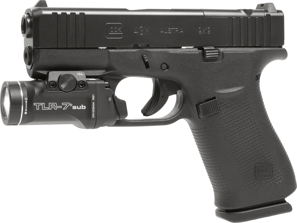Glock Pistole 43X R/MOS/FS Combo mit Streamlight TLR-7 - 9 mm Para