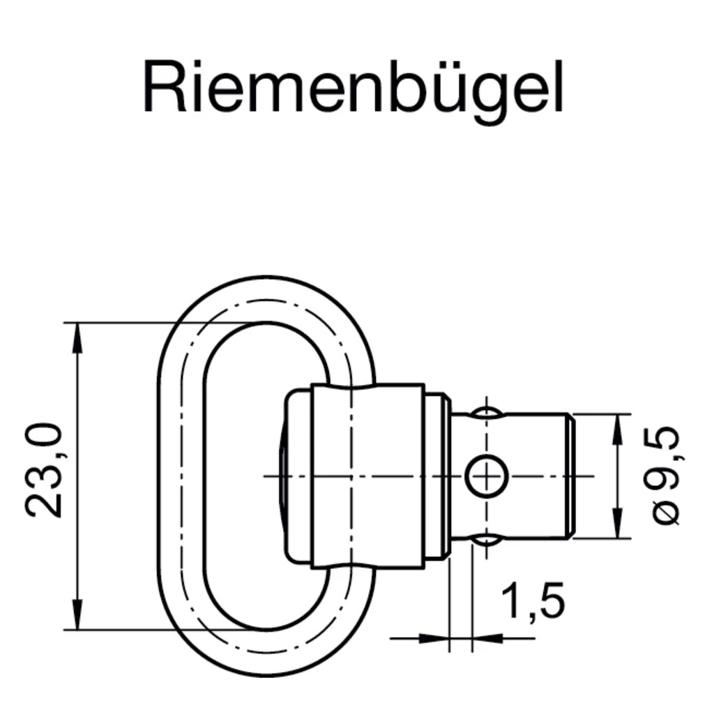 Halder Push & Go Riemenbügel QD (Quick Detach) Ausführung 9.5 mm – Bild 2