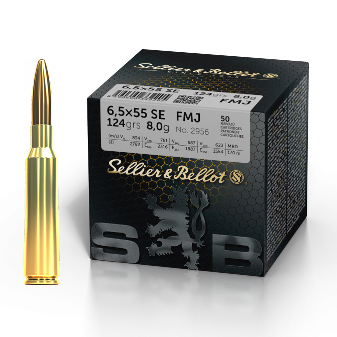 S&B Training FMJ 6.5x55 SE 8g